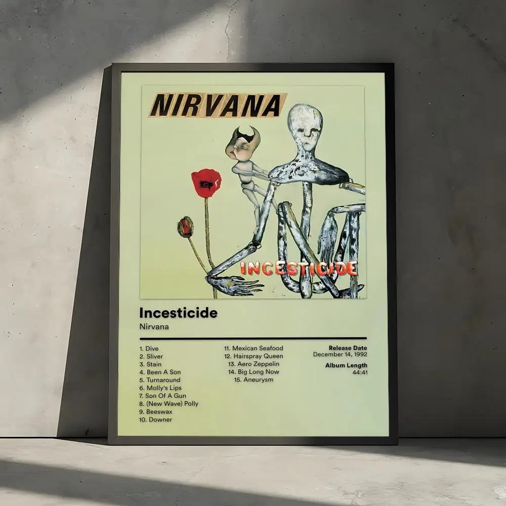 N-Nirvana Rapper-Album-Poster für Zuhause, Wohnzimmer, Schlafzimmer, Bar, Flur, klebriger Wanddruck, wasserfest, ästhetische Dekoration – Detail 5