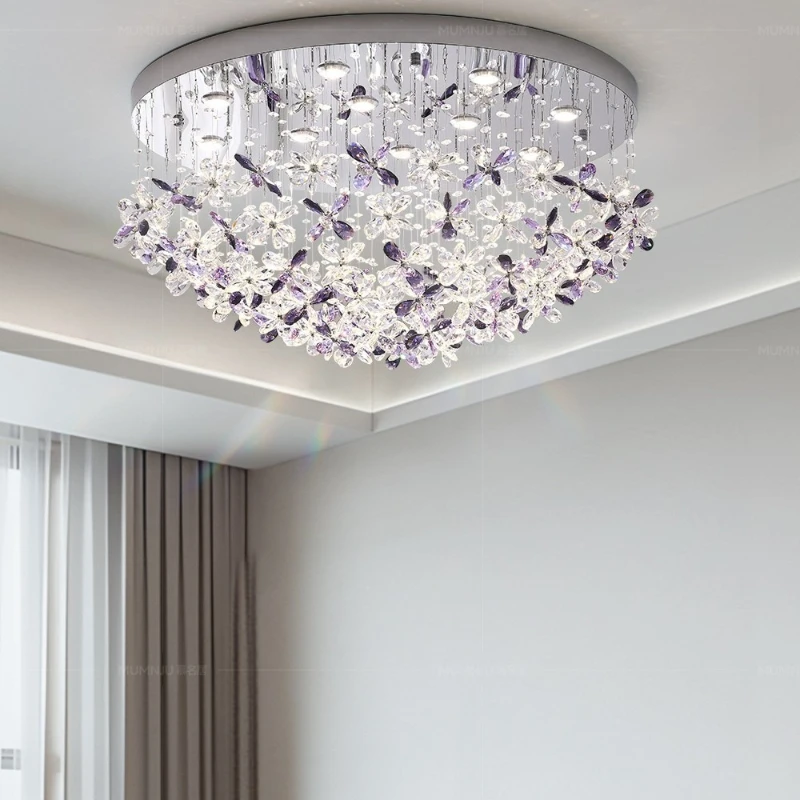 

French ceiling lamp, living room main lamp, Zhongshan lamp, bedroom , master bedroom, high-end villa hall , crystal meal