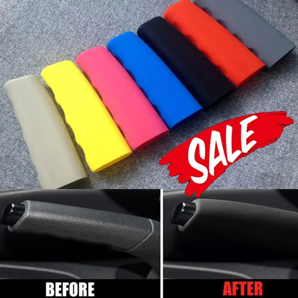 JDM Silicone Handbrake Covers Nonslip Hand Brake Cover Case Gear Knob Sleeve Protector Car Decor