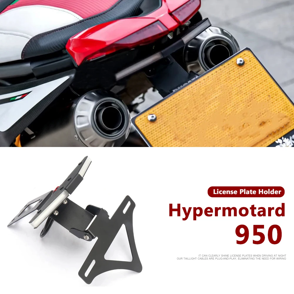 

Motorcycle Accessories FOR Ducati Hypermotard 950 SP 2018-2023 2022 Rear Tail Frame License Plate Holder Tail Wing Frame Kit