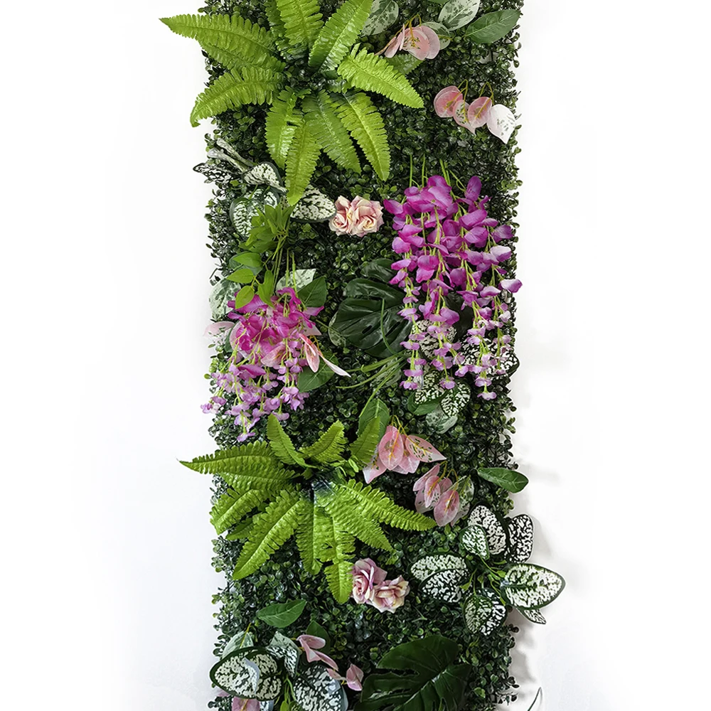 

40 * 120CM Artificial Green Simulated Plant Grid Milan Eucalyptus Hotel Garden Wedding Background Wall Decoration