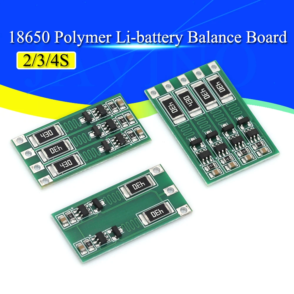 2S 3S 4S Balance Board 8.4V 12.6V 16.8V 18650 Polymer Li-ion Lithium Battery Balancer BMS 100mA Balanced Current