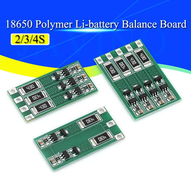 2S 3S 4S Balance Board 8.4V 12.6V 16.8V 18650 Polymer Li-ion Lithium Battery Balancer BMS 100mA Balanced Current