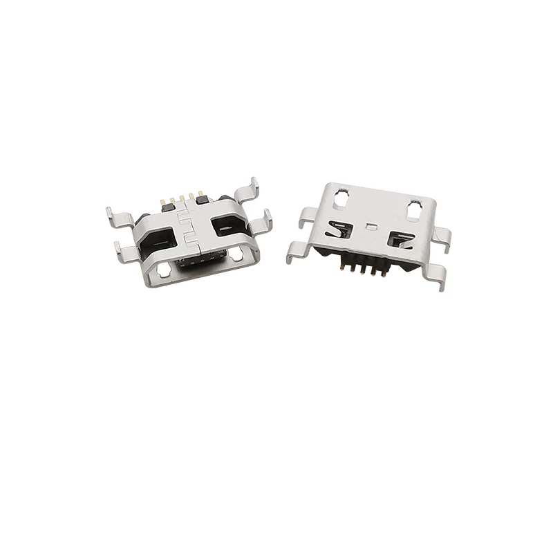 10Pcs Micro USB Female 5 Pin Connector Soldering Type DIY Repair Replacement Charging Port Micro USB Socket Jack Mid Mount 0.8mm