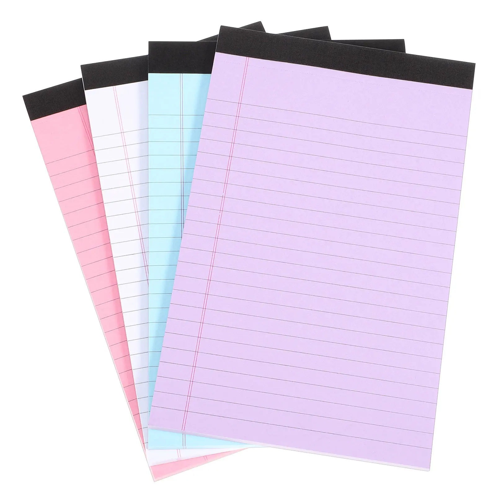 4Pcs Colorful Memo Pads College Ruled Writing Pad Premium Paper No Bleed Compact Design for Office School College Drafting Memo