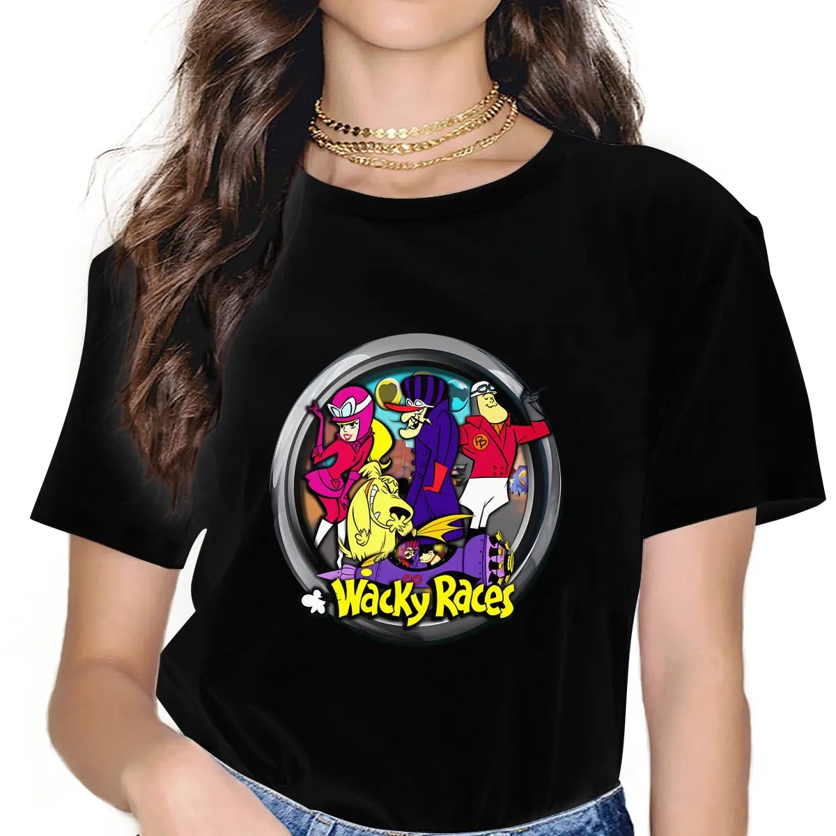 Special Women's T Shirt Muttley Wacky Races Girls Tees Kawaii Polyester Tops Graphic Tshirt y2k Hipster