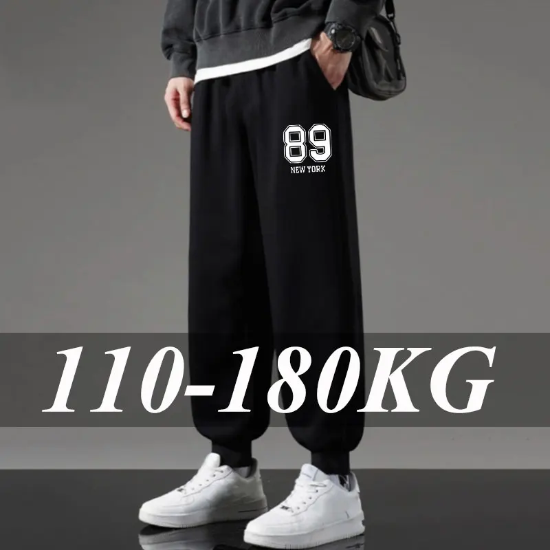 

Мужские спортивные штаны, спортивные штаны для бега, большие размеры, весенне-осенние брюки, спортивные свободные зимние брюки для спортзала, мужская одежда 7XL
