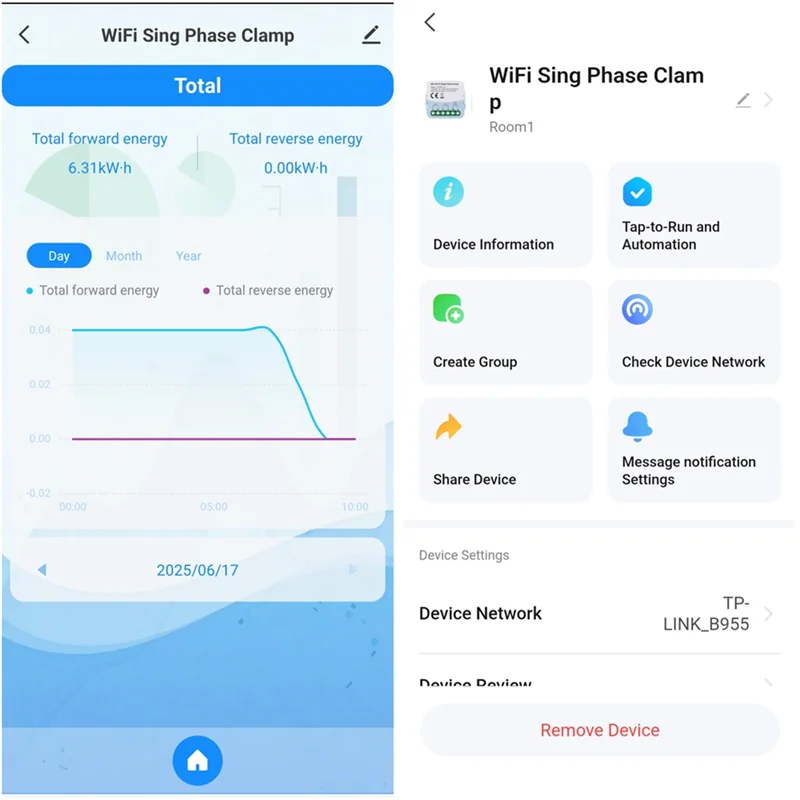 

A99E-Tuya WIFI умный счетчик энергии двунаправленный с монитором приложения 2-канальный трансформатор тока зажим 80A 110 В/240 В измеритель мощности