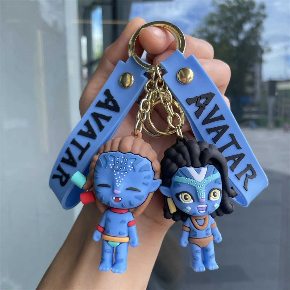 Creative Avatar Jake Sully Neytiri Keychain 3D Silicone Doll Pendant Car Keychain Accessories Gift Christmas Gift view 5