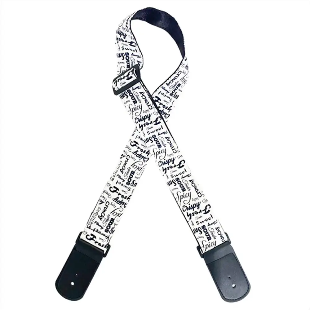 

Cute Cartoon Guitar Strap Adjustable Colorful Printed Electric Guitar Belt Personalized Thick Acoustic Guitar Strap Folk Guitar