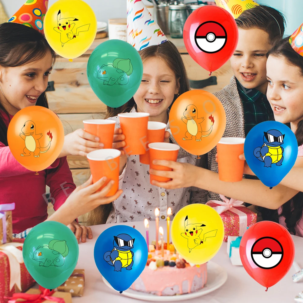 10/20/30pcs Pokemon Latex Balloon Party Supplies Pikachu Party Balloon Balloons For Kids Birthday Party Dcorations Gift Toys