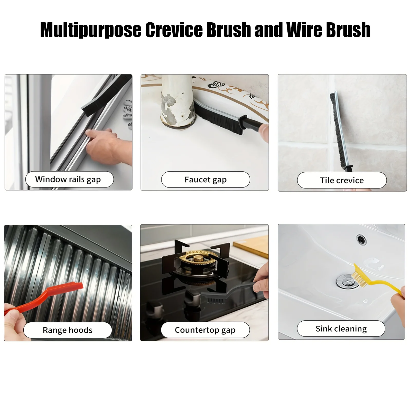Crevice Cleaning Brush Hard Bristle Grout Gap Clean Brush Car Corners Window Groove Kitchen Tile Seam Cleaning Tools