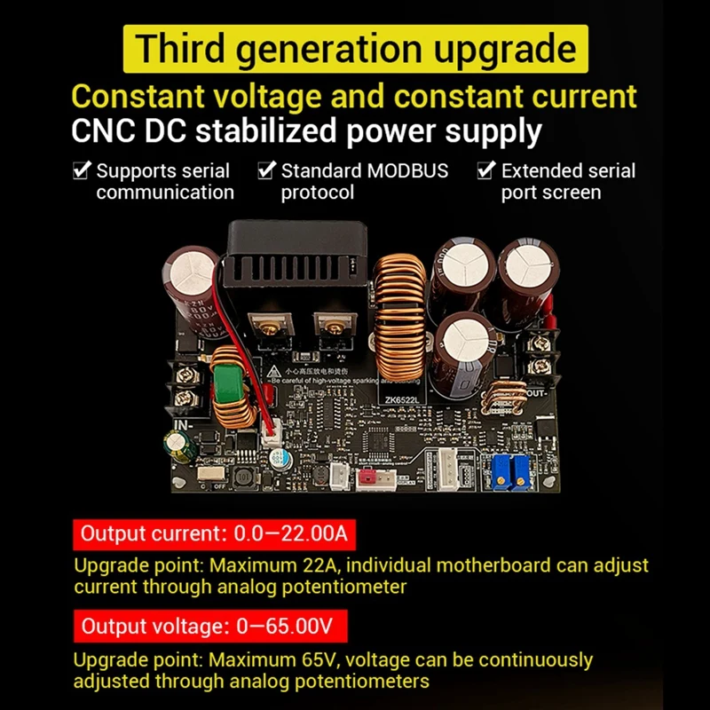 Zk-6522 Motherboard CNC Step-Down DC Power Supply Adjustable Voltage Constant Voltage Constant Current Module 22A 65V Durable