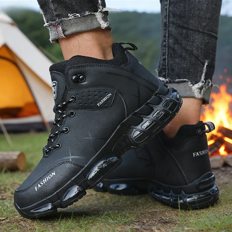 

Модные мужские высокие походные ботинки для активного отдыха, новинка 2025 года, нескользящие дышащие кроссовки для треккинга, кемпинга и путешествий