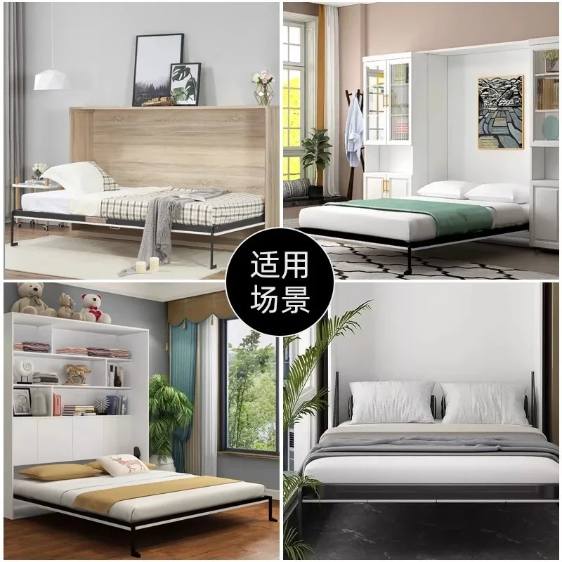 bed hardware multi-functional Murphy bed is turned over wall  accessories wardrobe under turn thickened keel bed frame