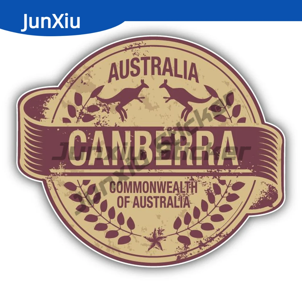 

Canberra City Stamp Sticker Australia Travel Car Bumper Anti Scratch Exterior Decal Car Window Decoration Waterproof Decals Pvc