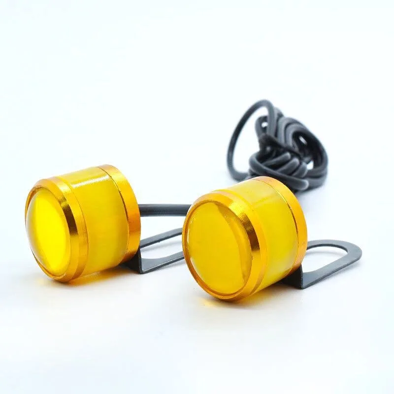 

2Pcs LED Motorcycle Strobe Eagle Eye Fog Lamp 12V DRL Ice Blue for Universal Motorbike Car Wheel Fork Mount Waterproof