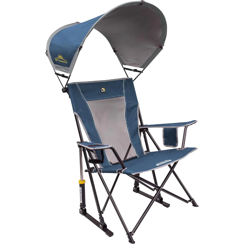 

Sunshade Rocker Outdoor Rocking Chair with Canopy