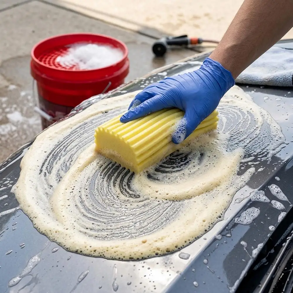 1/4PCS Reusable Magic Dust Cleaning Sponge Duster, Multi-Surface Eraser Brush, Washable Cleaning Tool for Blinds,Window,Kitchen