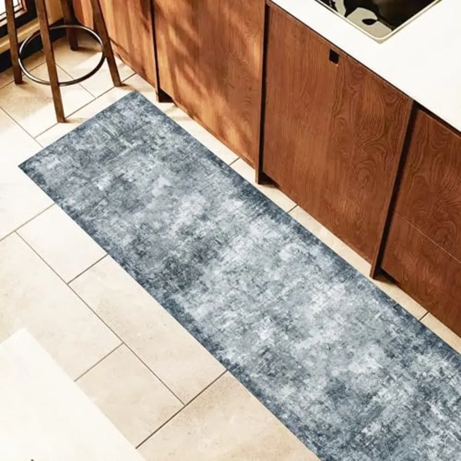 

2'6'' x 8' Washable Area Rug Low Pile Soft Vintage Indoor Rug for Living Room Dining Room or Bedroom Lightweight Carpet with No