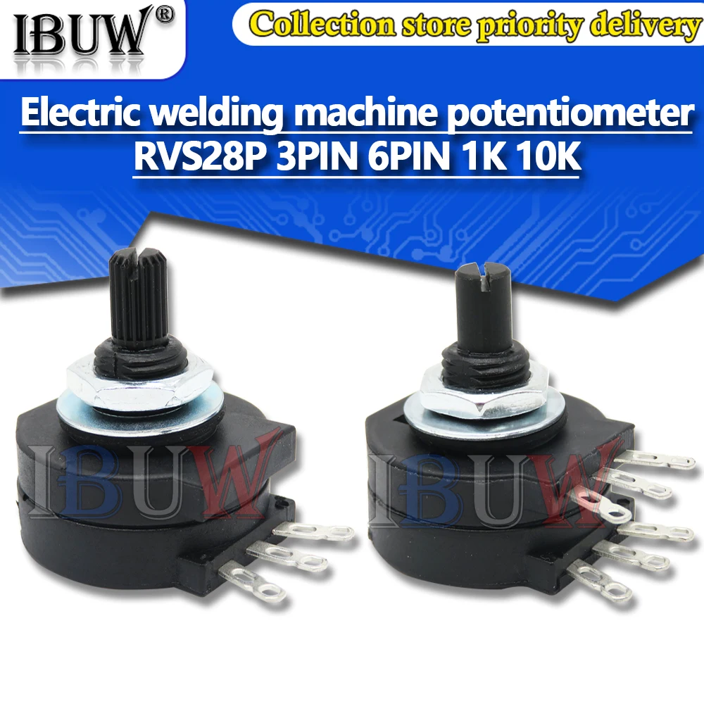 2 sztuk RVS28P 2W 1K 10K części maszyny do spawania laserowego 3PIN 6PIN 103 102 spawarka elektryczna potencjometr opakowanie z tworzywa sztucznego