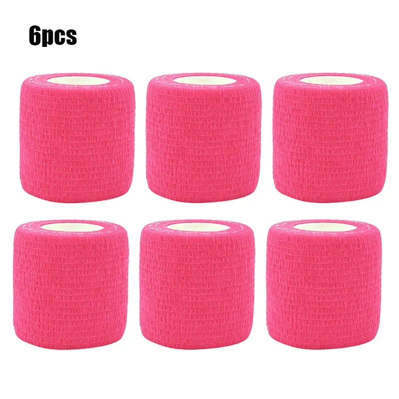 1/3/6/20PCS Sport Anti-slip Light Pink Gauze Bandage Self-adhesive Breathable Elastic Bandages for Fixing Finger Wrist Leg