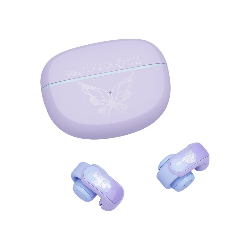 Castorice-Kopfhörer Honkai: Star Rail Maßgeschneiderte Bluetooth 5.3 TWS-Headset Cosplay-Ohrhörer mit aktiver Geräuschunterdrückung und Tasche