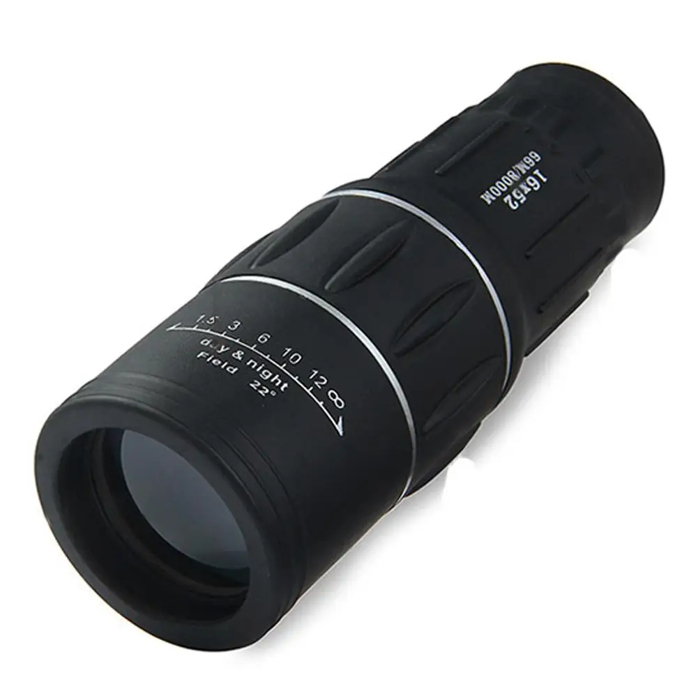 16x52 telescópio monocular duplo foco zoom binóculos 66m/8000m hd escopo visão noturna com alça lente óptica/borracha ao ar livre