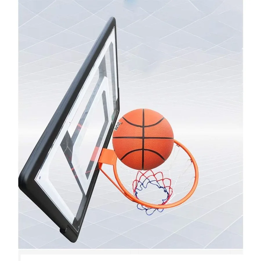 مجموعة حامل كرة السلة المعلق على كرة السلة في الهواء الطلق ولوحة خلفية للمراهقين مثبتة على الحائط ومقاومة للطقس #5