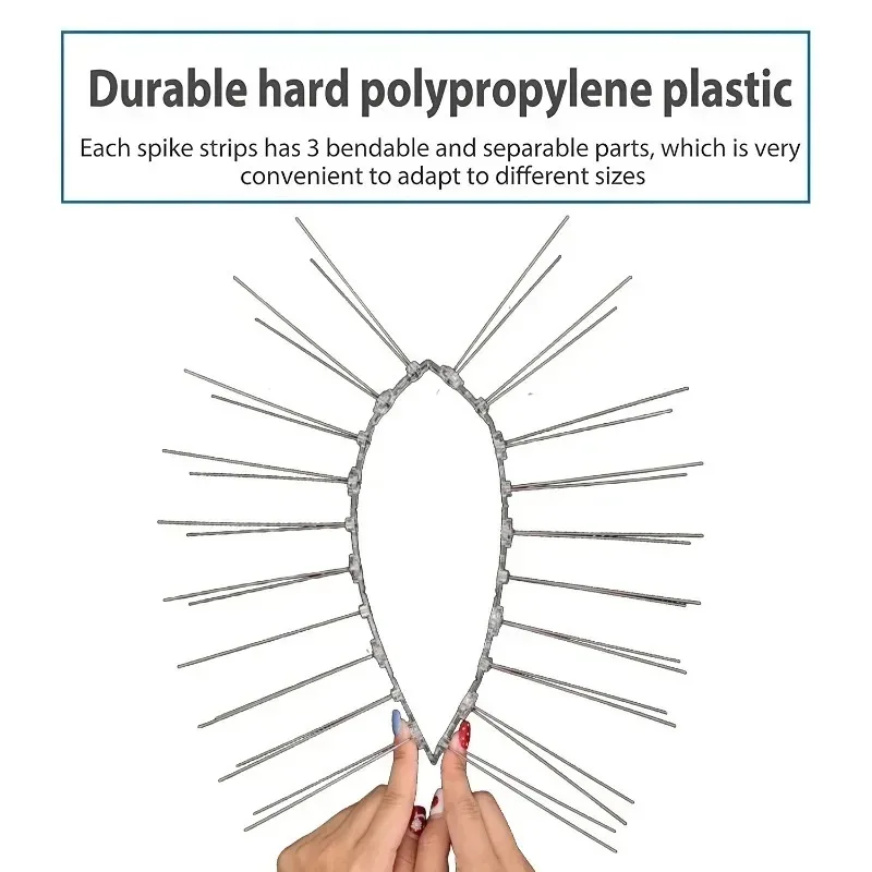 شرفة مكافحة الطيور حمامة سبايك الفولاذ المقاوم للصدأ مكافحة الطيور شوكة مسمار مجموعة في الهواء الطلق الطيور مبيد الحشرات رادع مكافحة السنجاب طارد #6