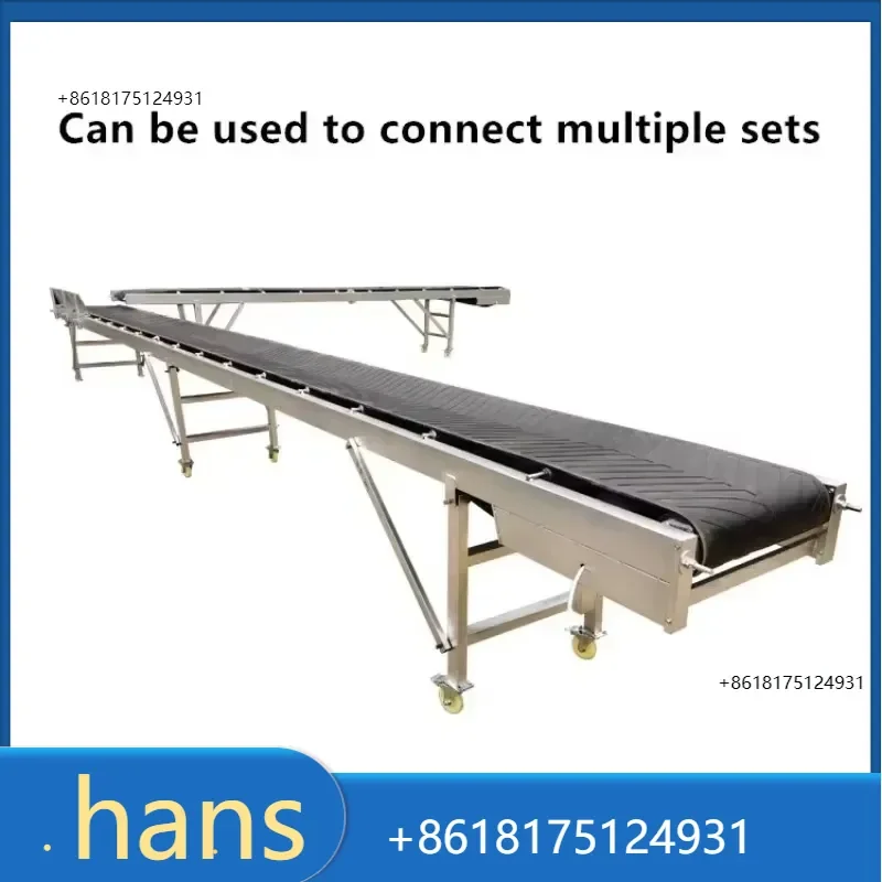 2026 Factory Direct Sales Customizable Folding Incline Conveyor Portable Loading Unloading Electric Adjustable Height Feeder