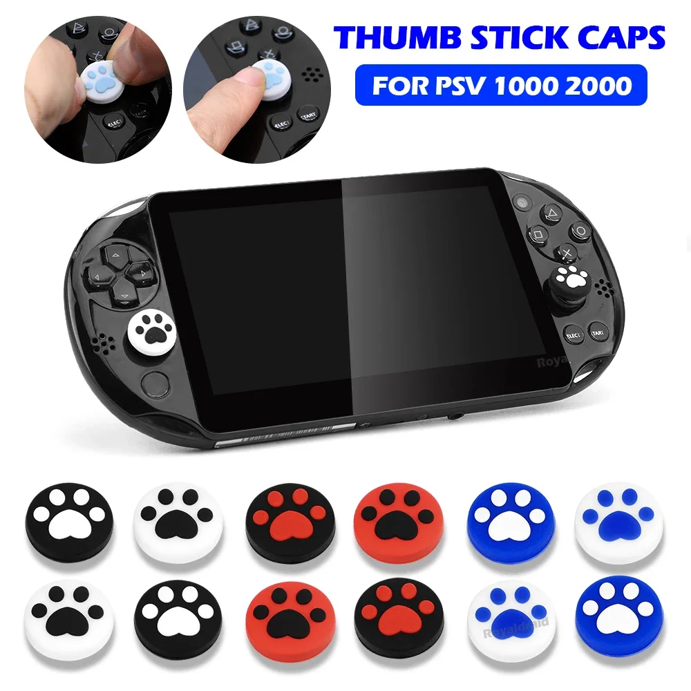 NEW 4PCS/Set Silicone Thumbstick Grip Cap Joystick Analog Protective Cover Case For Playstation Psvita PS Vita PSV 1000 2000