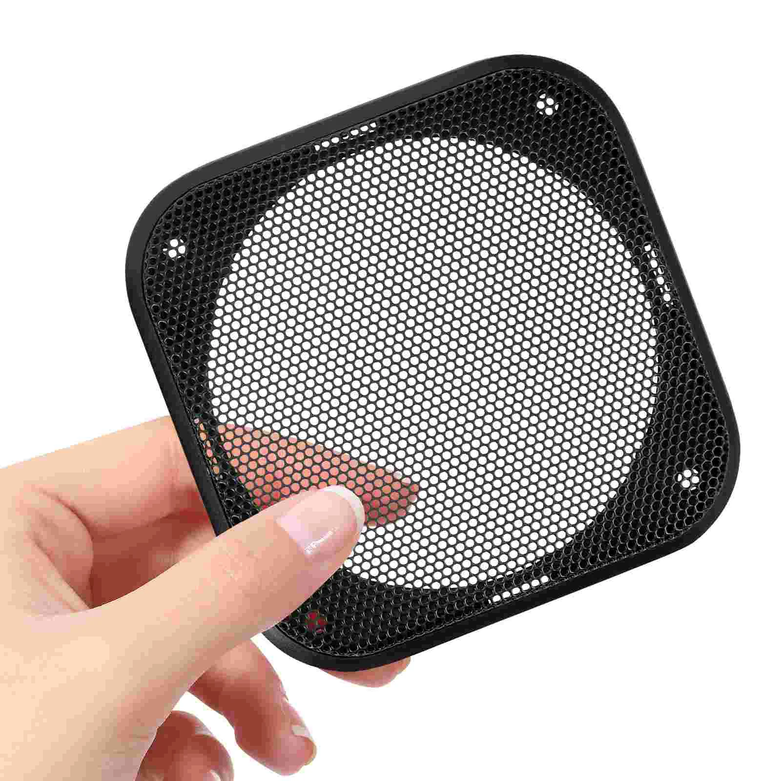 2 Pcs Mini Speaker Grille Metal Subwoofer Grills Mesh Car 1100X1100X170CM Waffle Protector Guards Black Covers for