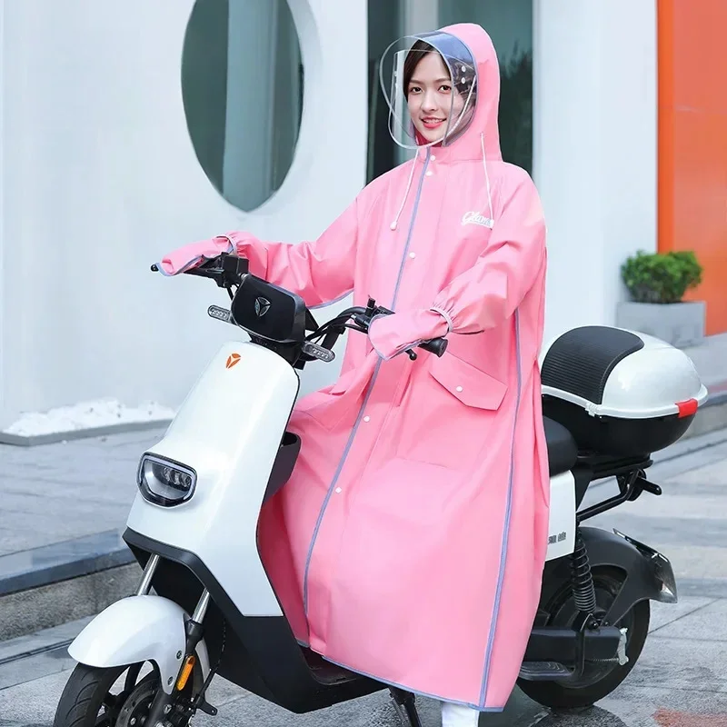 Fashion Single Long Full Body Riding Anti Storm Raincoat Adults Onepiece Poncho Outdoor Hiking Fishing Mountain Climbing Slicker