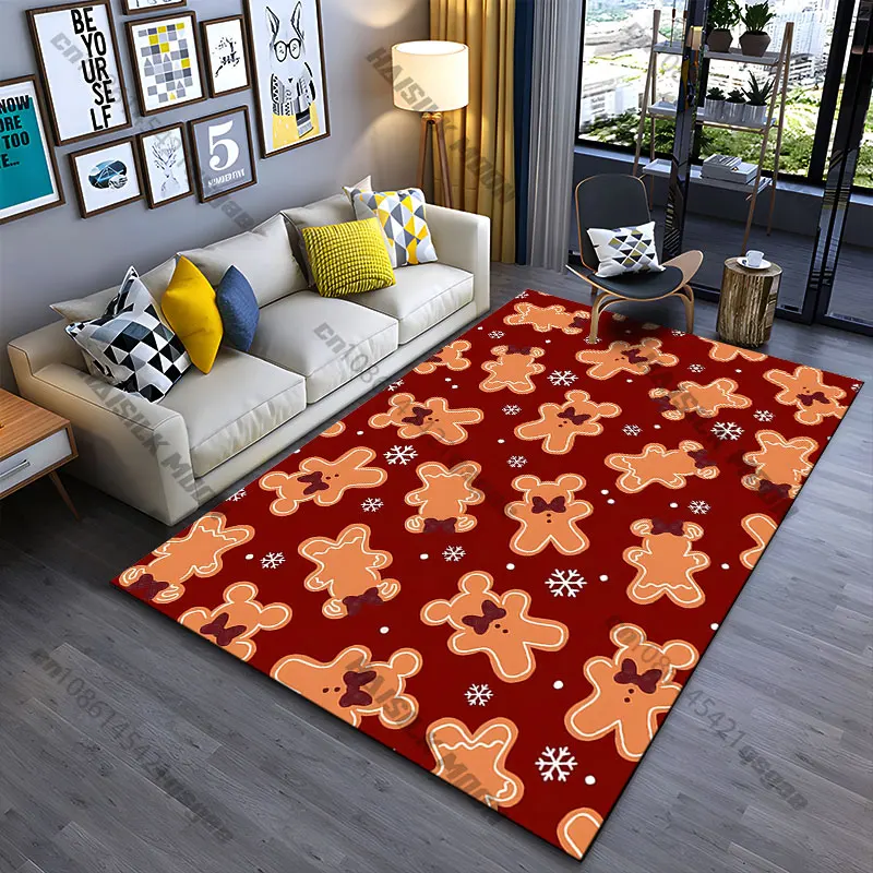 Gingerbread cookies festive pattern carpet Yoga living room room decor children's crawling mat doormat area rug games mat