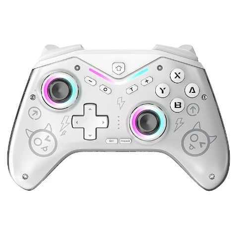 Manette de jeu Bluetooth sans fil avec éclairage réglable, niveau Elite Vibration, interface USB, commutateur d'ordinateur, nouvelle mode 2025