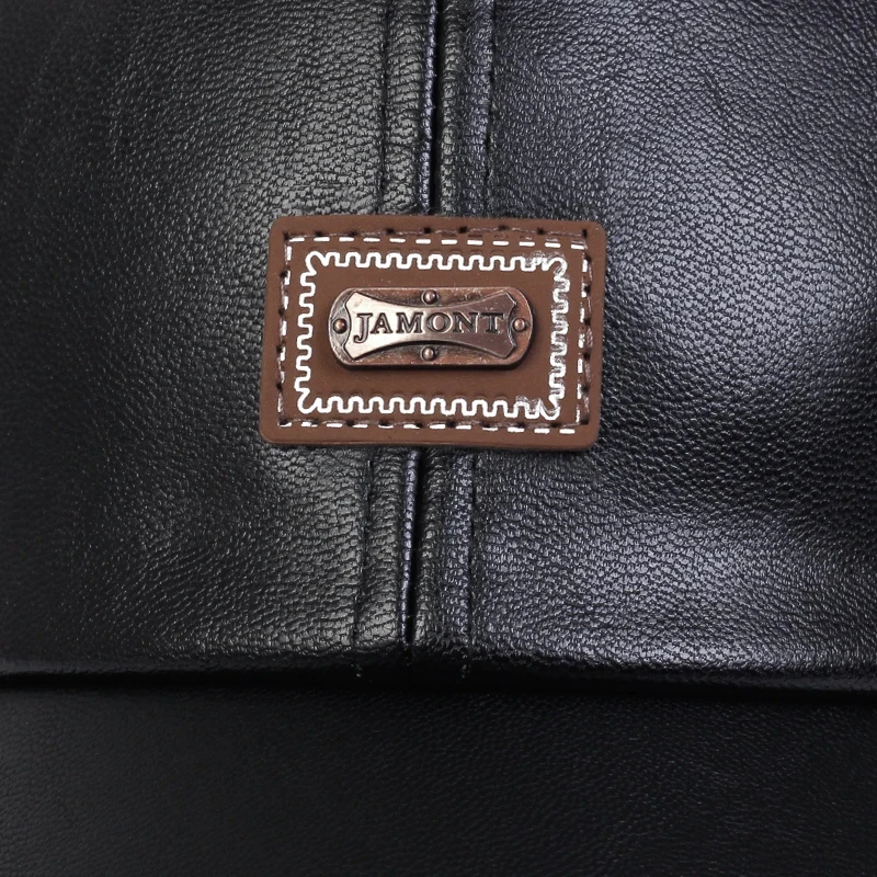 PU-Leder Baseballkappen mit Schriftzug für Frühling und Herbst, Verstellbare Outdoor-Freizeithüte, Sonnenschutzhüte – Detail 5