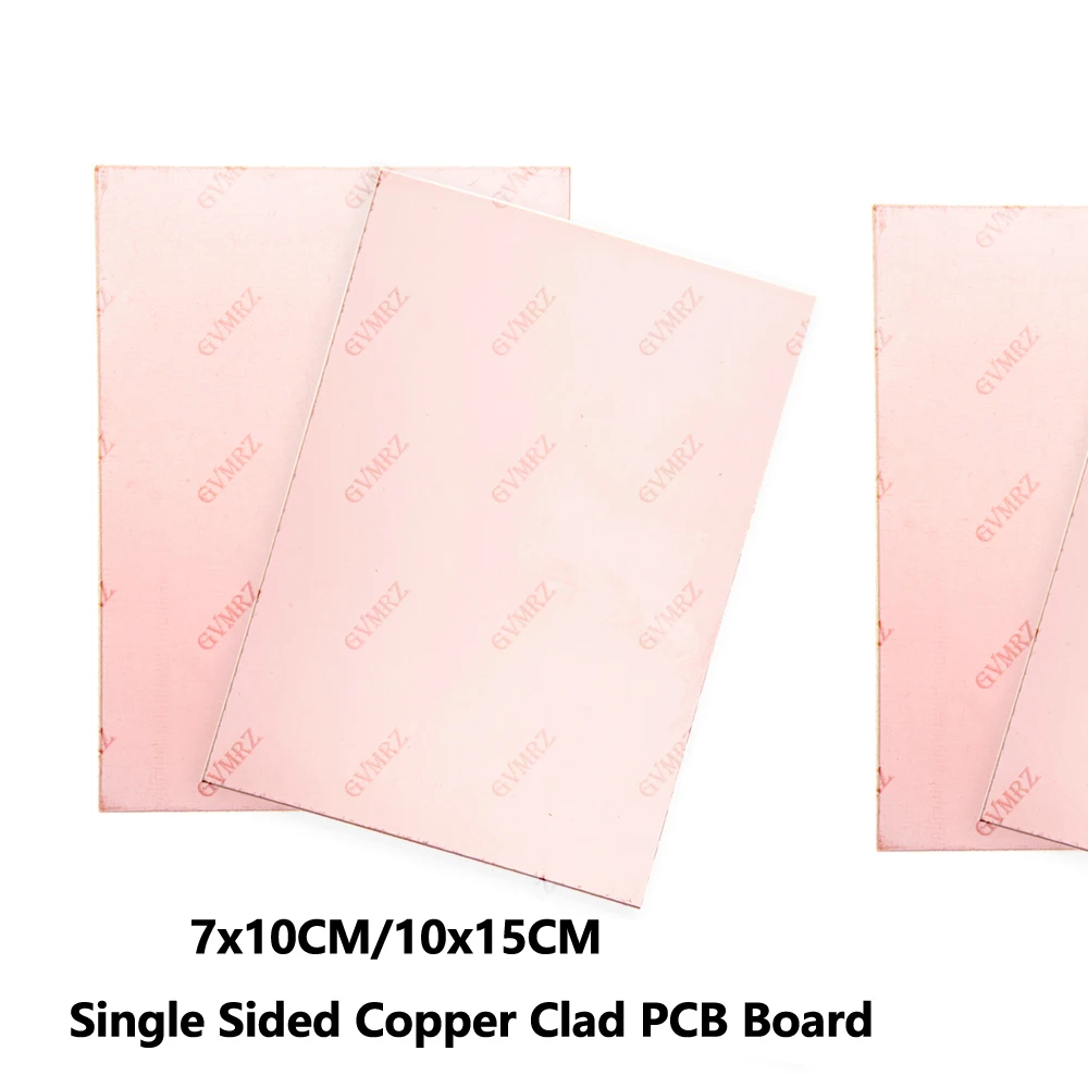 7x10CM/10x15CM  Blank FR4 Laminate Single Sided Copper Clad PCB Board Sheet for DIY Electronic Projects
