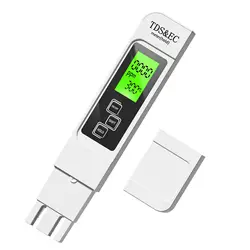 4 in 1 TDS Meter TDS EC Temperature(°C,°F) Meter, Instant Read Digital Water Tester Kits for Drinking Water PPM Test