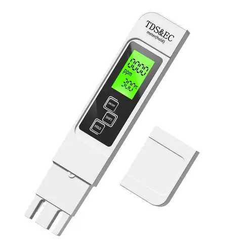 4 in 1 TDS Meter TDS EC Temperature(°C,°F) Meter, Instant Read Digital Water Tester Kits for Drinking Water PPM Test