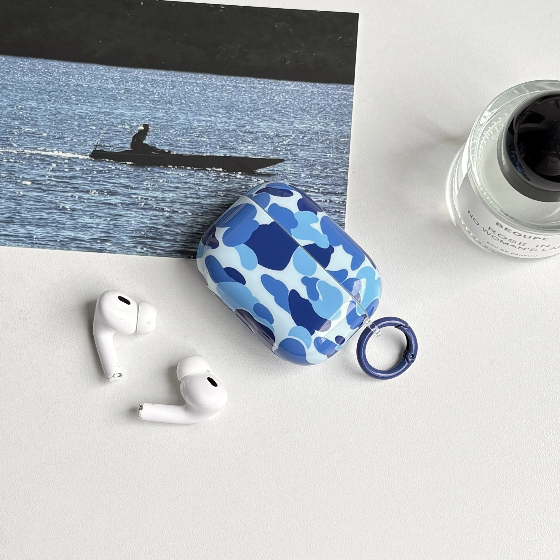 Modische Retro-Farbkombination mit Tarnmuster, fünf Farben, schützende Kopfhörerhülle für AirPods 1 2 3 4 5 Pro Pro2 Pro3 – Detail 5