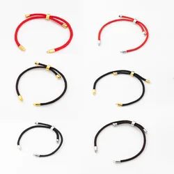 10PCS Adjustable Slider Bracelets Cotton Rope Plated Coppe Bracelet For DIY Jewelry Making Accessories Wholesale