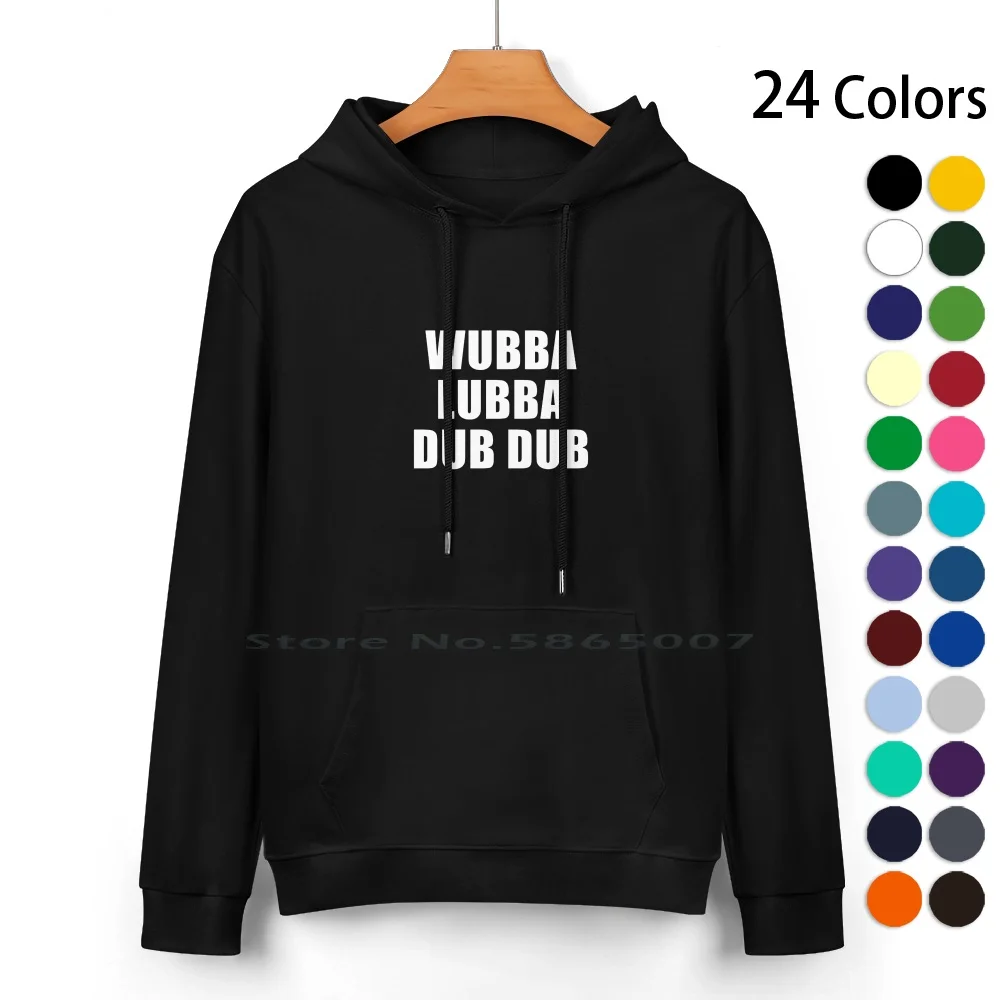 Wubba Lubba Dub Dub ( Black ) Pure Cotton Hoodie Sweater 24 Colors Wubba Lubba Dub Dub Rick Sanchez Morty Smith Adult Swim