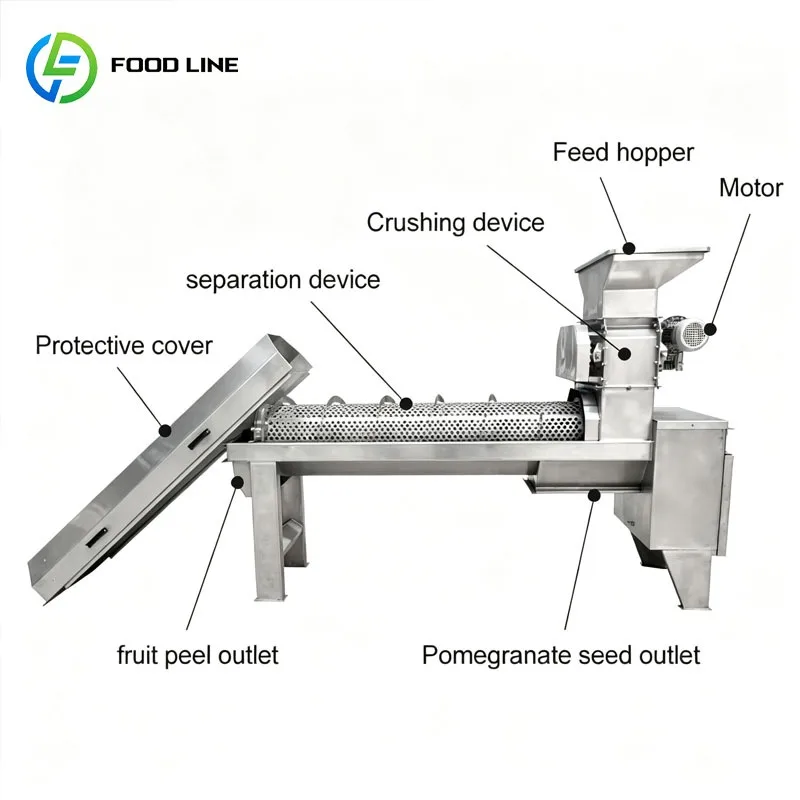 Pomegranate Seed Separating Machine Pomegranate Aril Separator Commercial Processing Equipment Customized