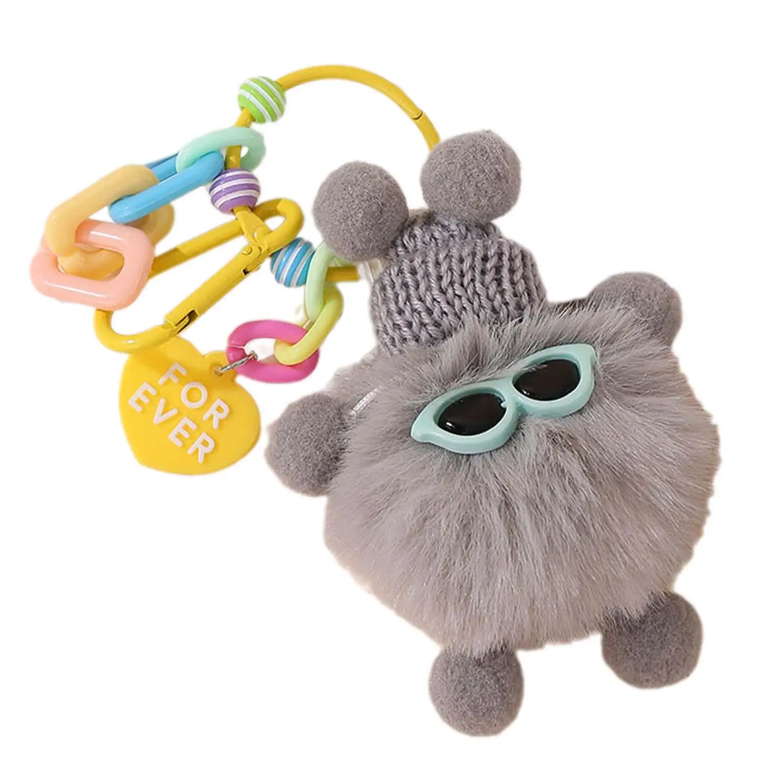 Plush Keychain Practical Bag Hanging Ornament Lovely Doll Pendant Purse Charm Pendant Car Keychain for Men Women Adults Family