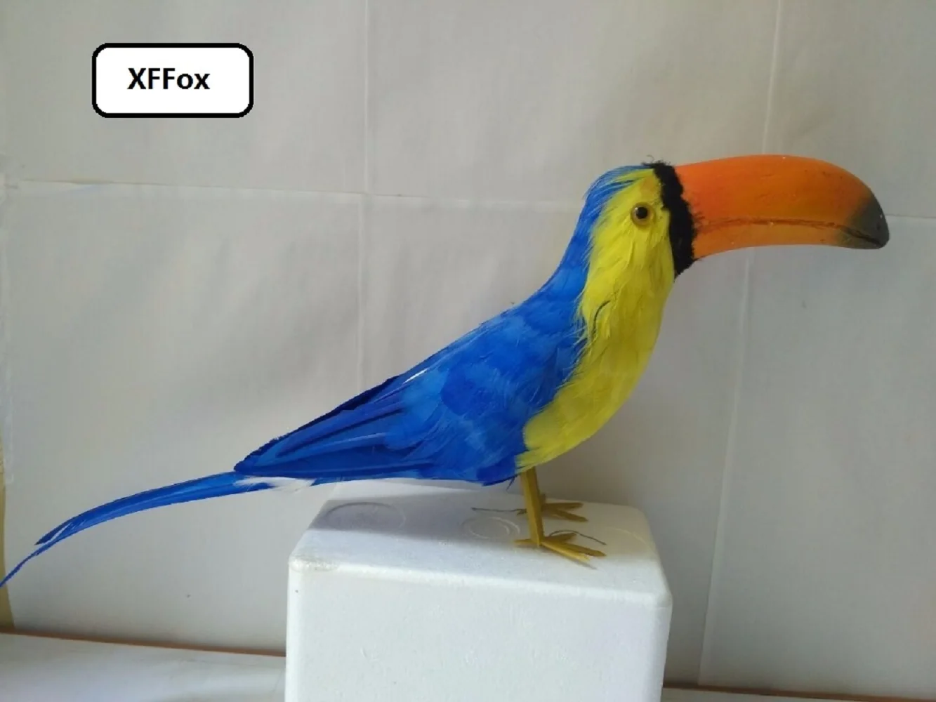 creative simulation blue bird model polyethylene&furs Toucan toy gift about 45cm xf0354