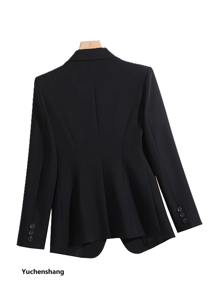 الخريف الشتاء أبيض أزرق أسود المرأة السترة معطف مكتب السيدات الأعمال ملابس العمل سترة رسمية