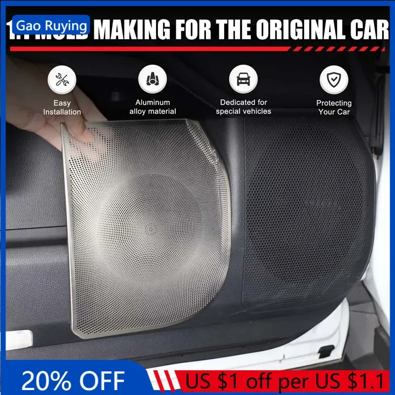 

Gao Ruying для Toyota Land Cruiser Prado 250 LC250 2024-2025, крышка звукового сигнала на дверь автомобиля, декоративная наклейка, аксессуары для интерьера автомобиля