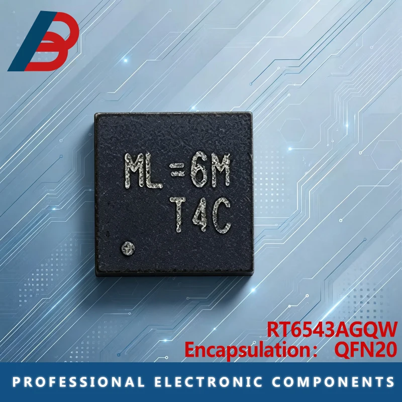 RT6543AGQW package WQFN-20 switching regulator IC chip silk screen ML=**