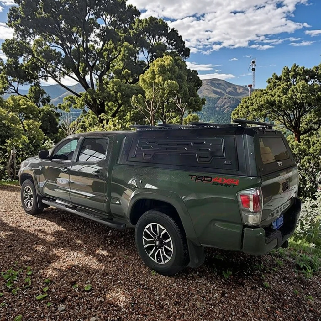 

High Quality Aluminum Alloy Tonneau Cover Waterproof Truck Roof Canopy Foldable Off-Road Pickup Hardtop for 2024 for Tacoma